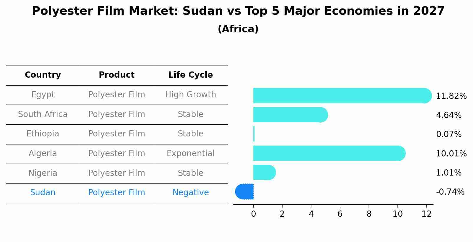 Polyester Film Market: Sudan vs Top 5 Major Economies in 2027 (Africa)