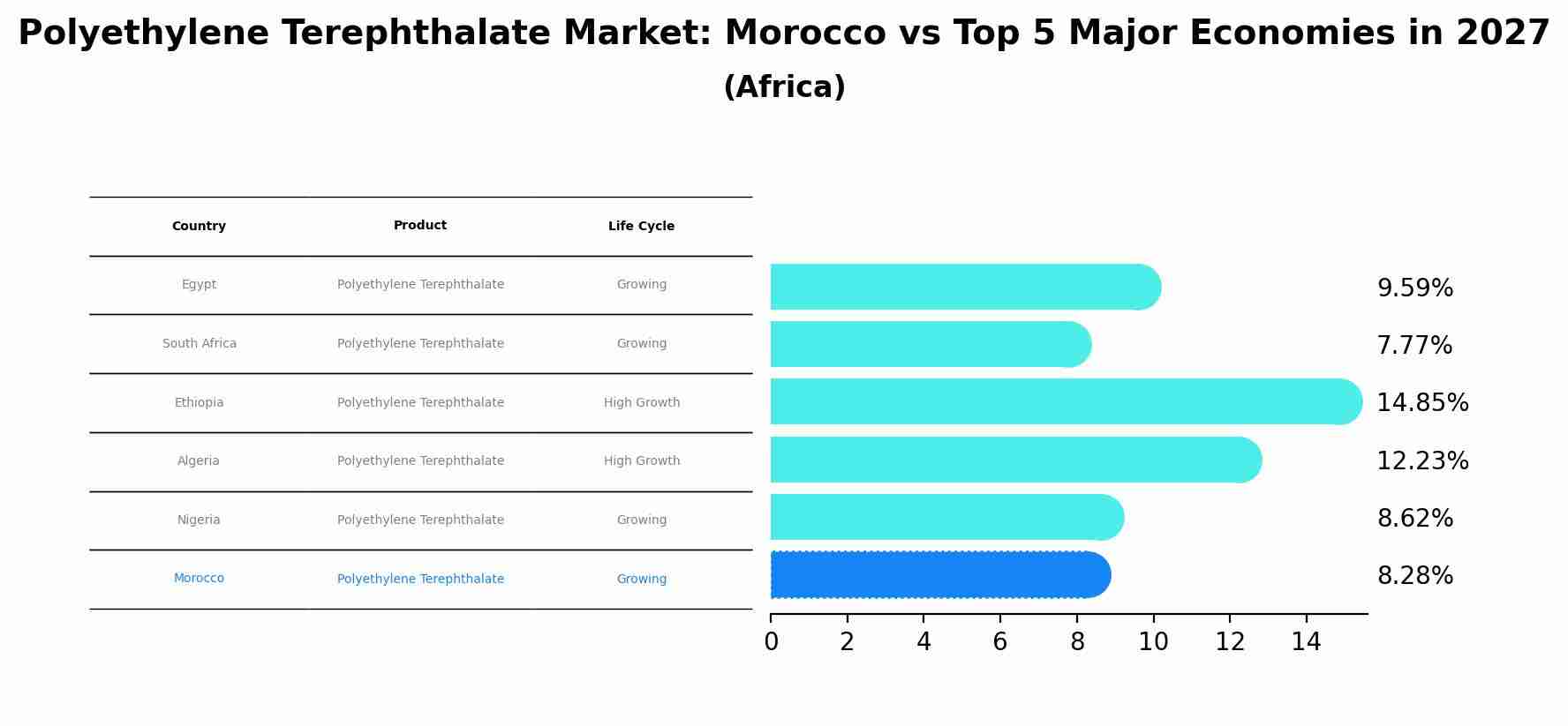 Polyethylene Terephthalate Market: Morocco vs Top 5 Major Economies in 2027 (Africa)