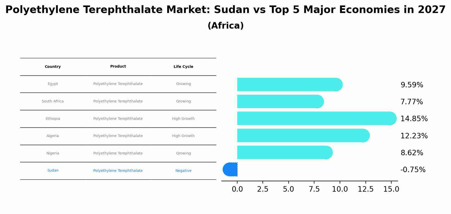 Polyethylene Terephthalate Market: Sudan vs Top 5 Major Economies in 2027 (Africa)