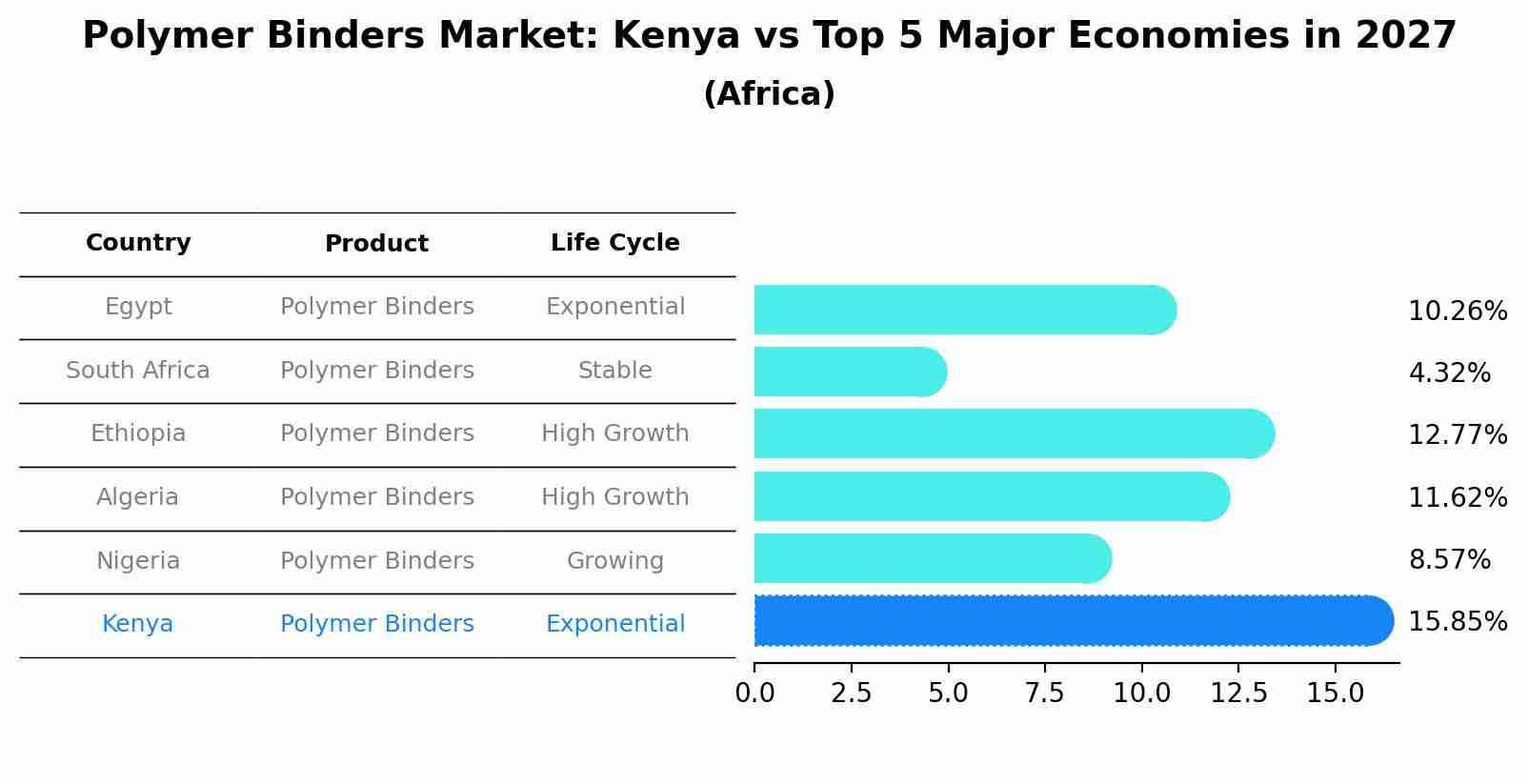 Polymer Binders Market: Kenya vs Top 5 Major Economies in 2027 (Africa)