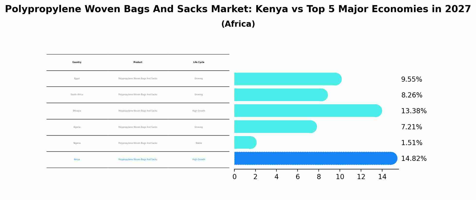 Polypropylene Woven Bags And Sacks Market: Kenya vs Top 5 Major Economies in 2027 (Africa)