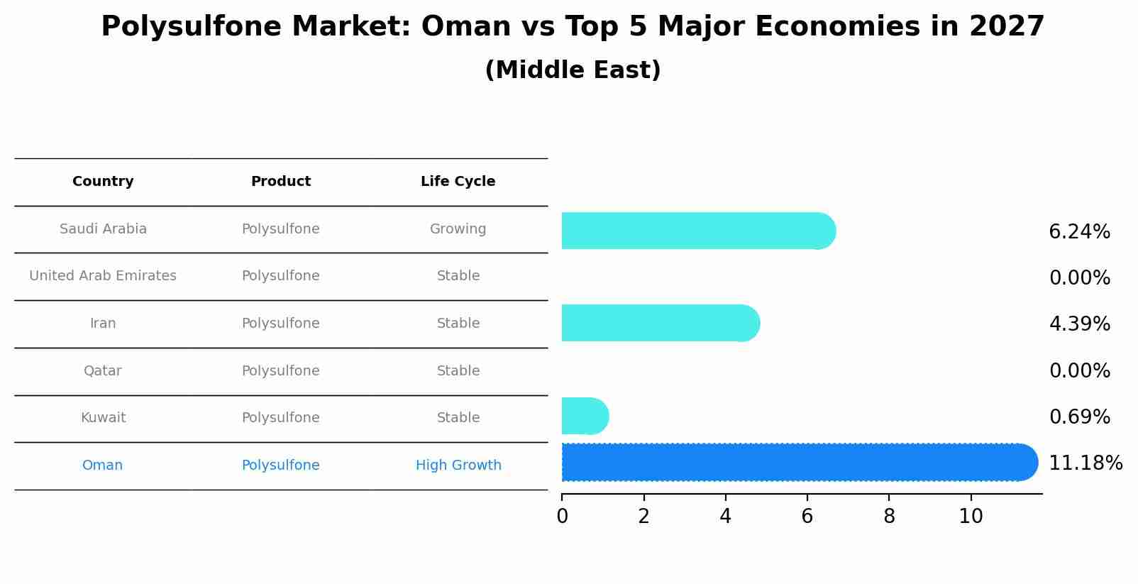 Polysulfone Market: Oman vs Top 5 Major Economies in 2027 (Middle East)