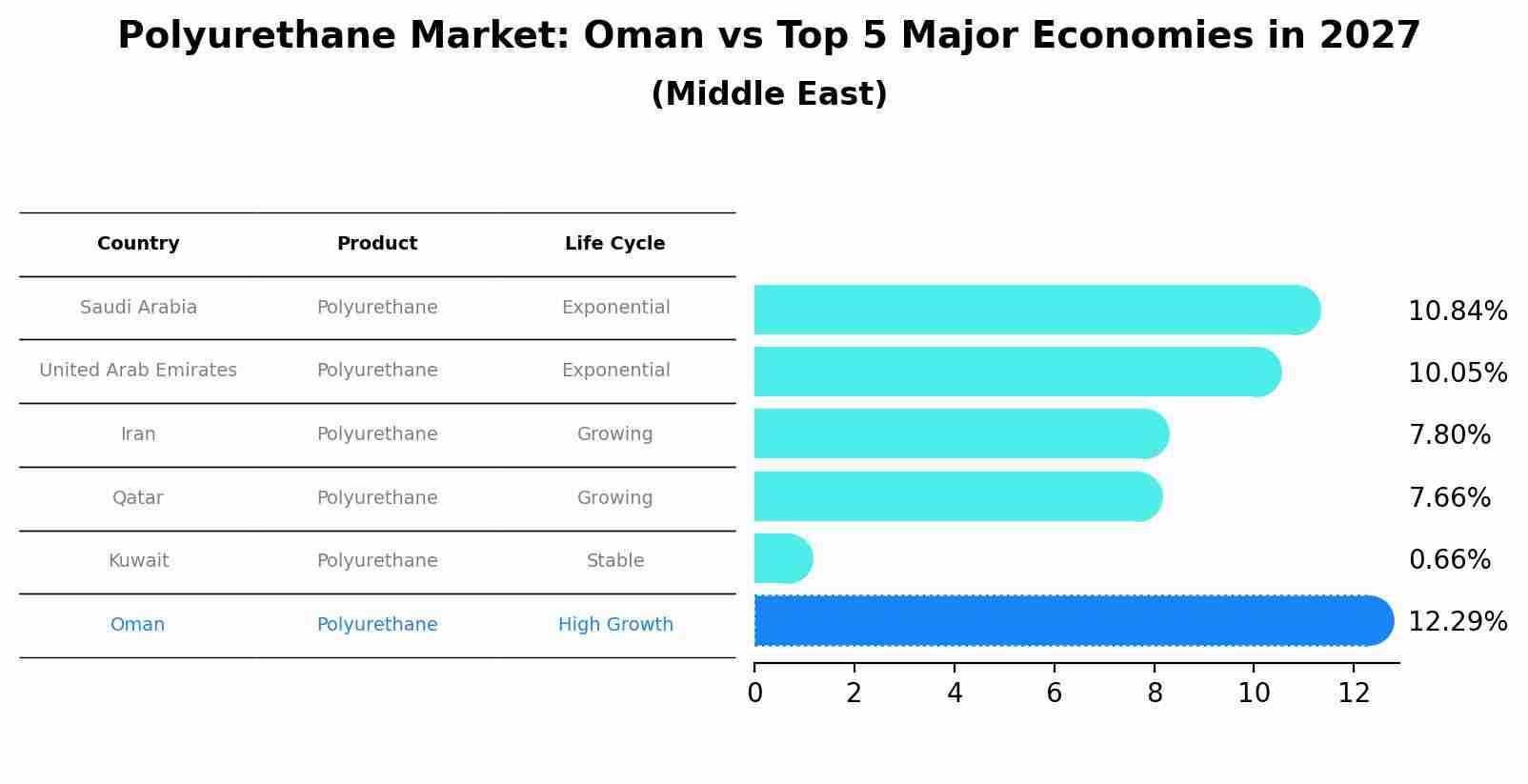 Polyurethane Market: Oman vs Top 5 Major Economies in 2027 (Middle East)