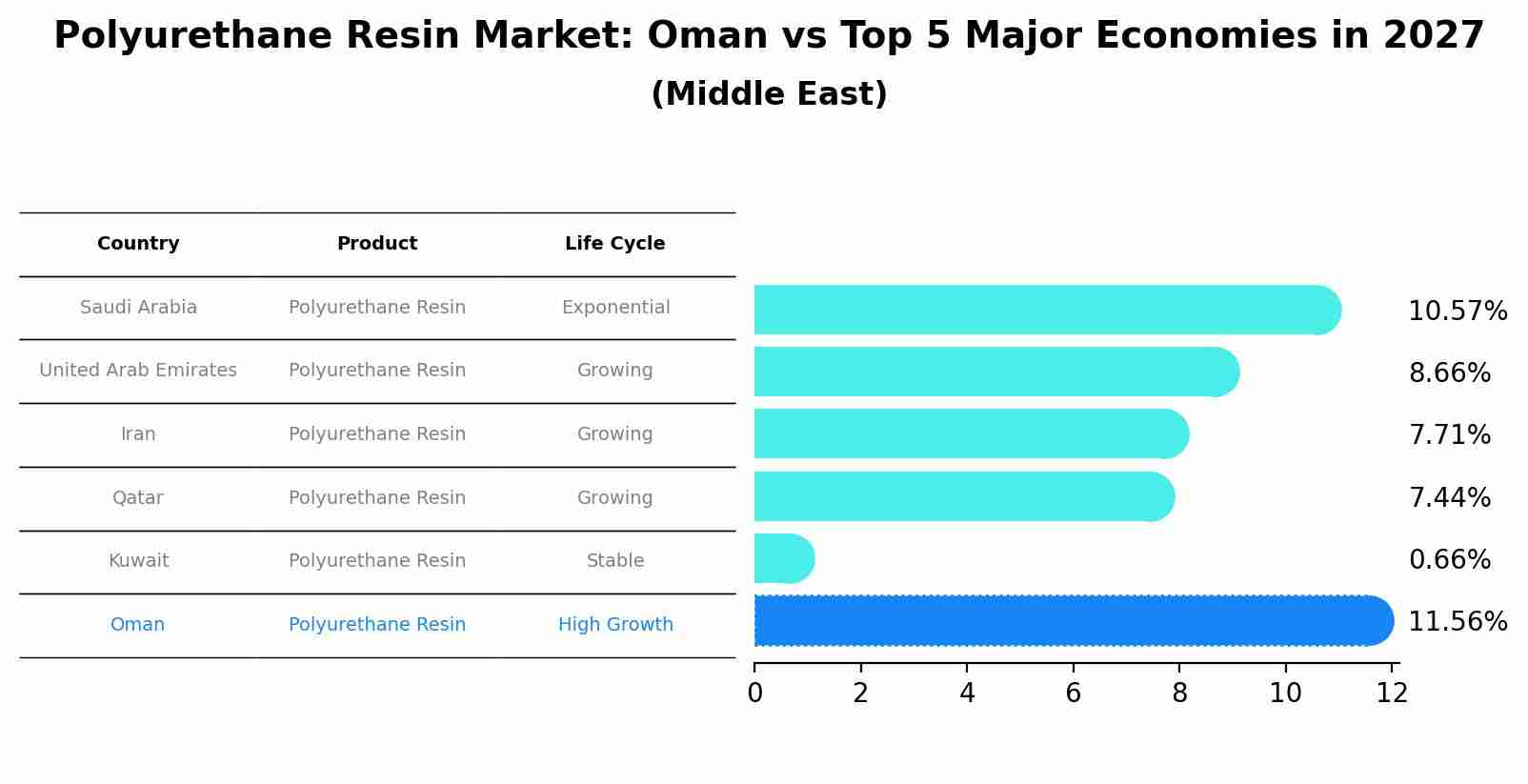 Polyurethane Resin Market: Oman vs Top 5 Major Economies in 2027 (Middle East)