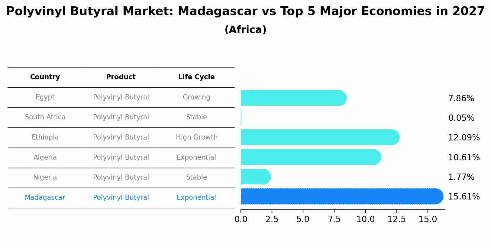 Polyvinyl Butyral Market: Madagascar vs Top 5 Major Economies in 2027 (Africa)