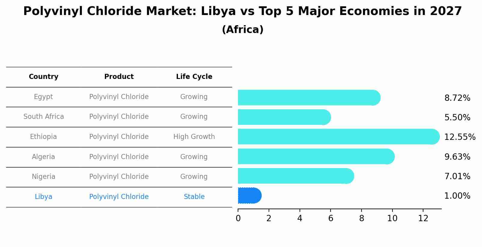 Polyvinyl Chloride Market: Libya vs Top 5 Major Economies in 2027 (Africa)