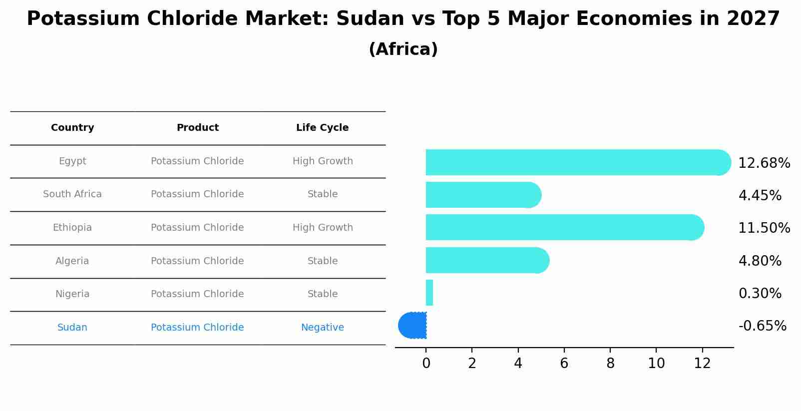 Potassium Chloride Market: Sudan vs Top 5 Major Economies in 2027 (Africa)