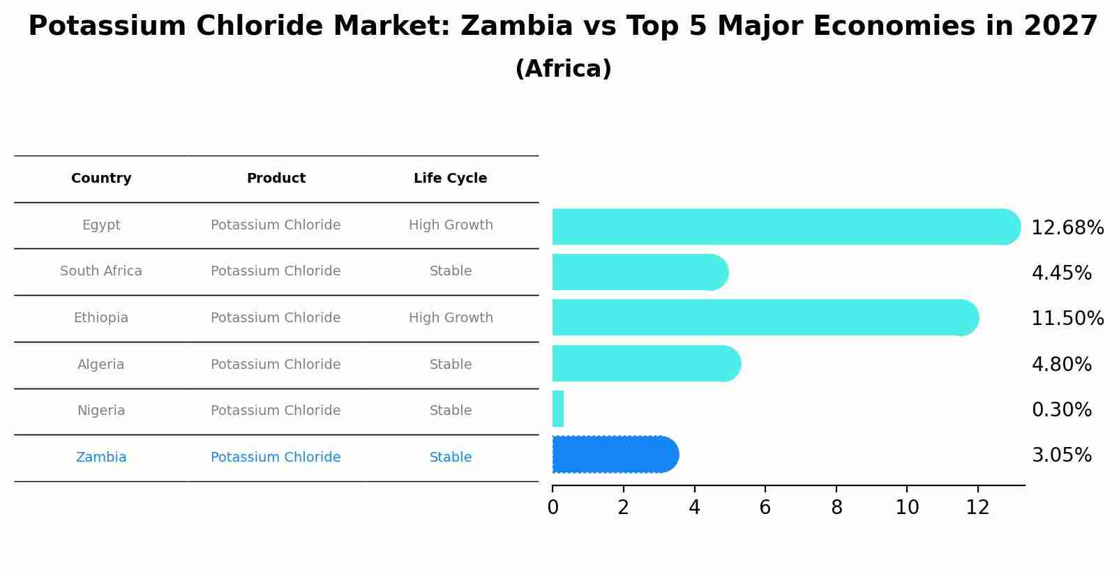 Potassium Chloride Market: Zambia vs Top 5 Major Economies in 2027 (Africa)
