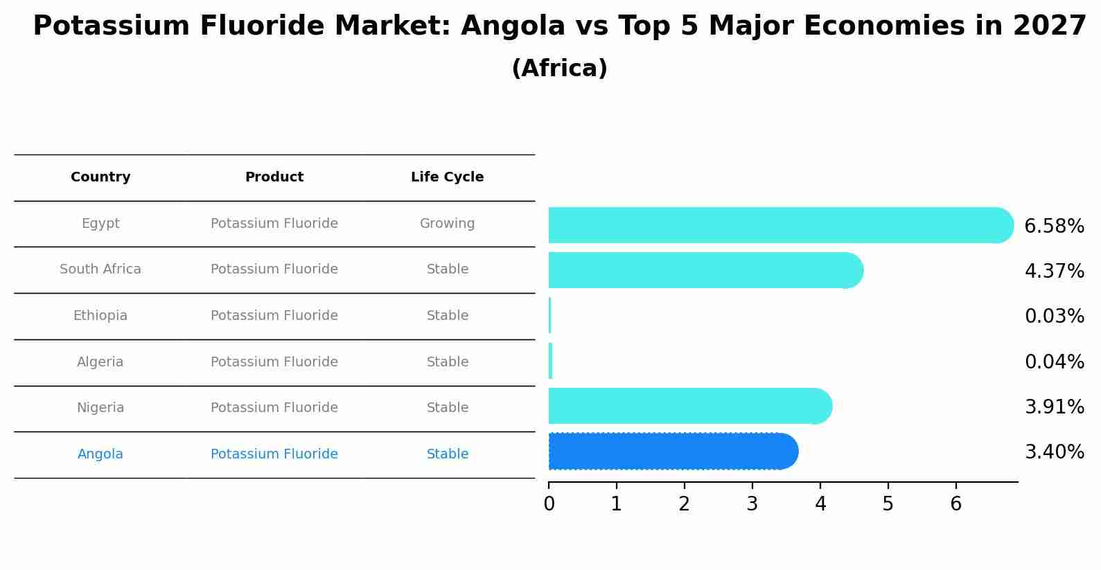 Potassium Fluoride Market: Angola vs Top 5 Major Economies in 2027 (Africa)