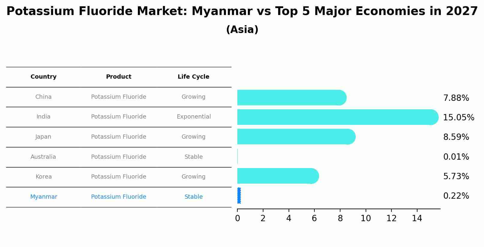 Potassium Fluoride Market: Myanmar vs Top 5 Major Economies in 2027 (Asia)