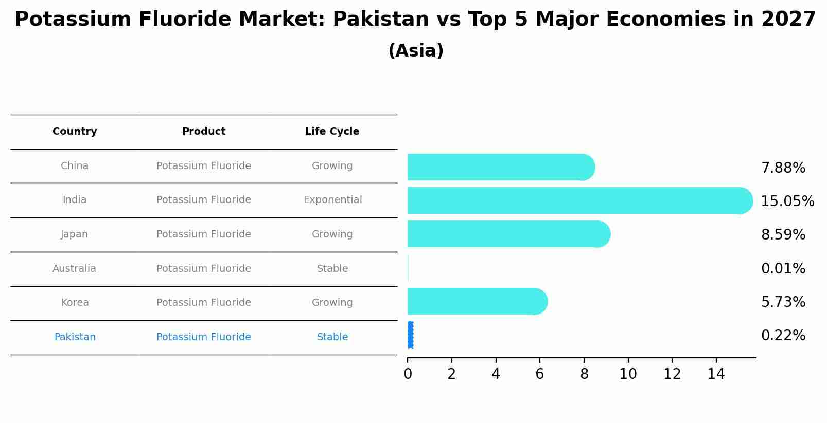 Potassium Fluoride Market: Pakistan vs Top 5 Major Economies in 2027 (Asia)
