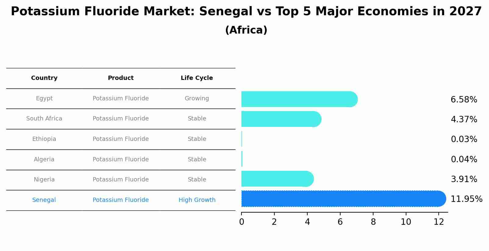 Potassium Fluoride Market: Senegal vs Top 5 Major Economies in 2027 (Africa)