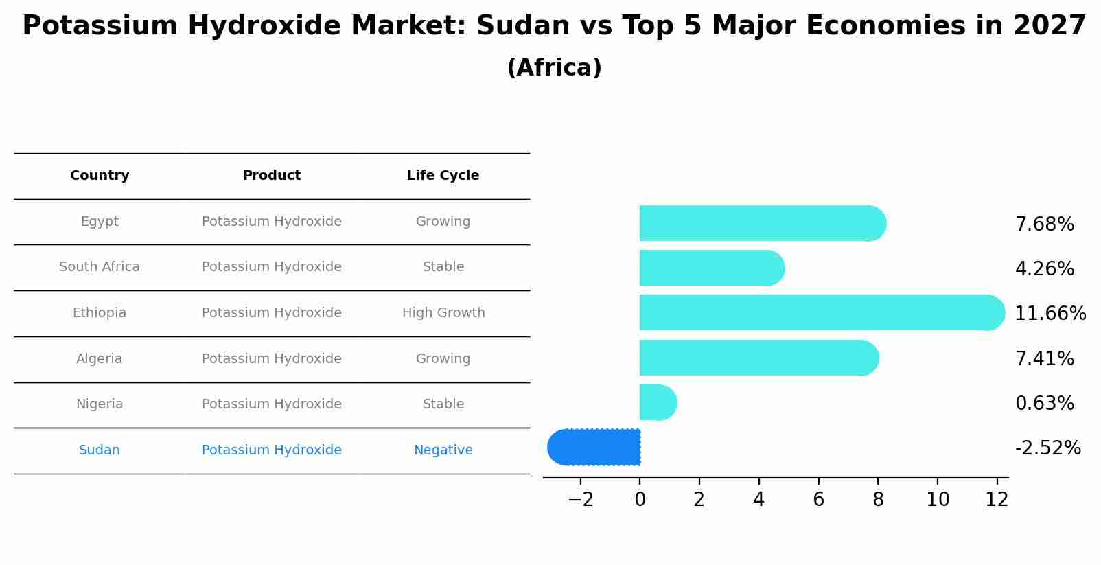 Potassium Hydroxide Market: Sudan vs Top 5 Major Economies in 2027 (Africa)