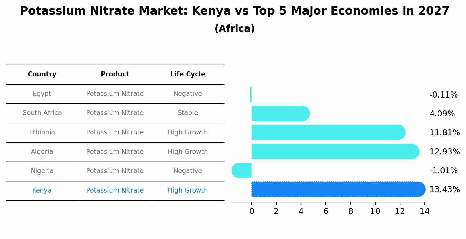 Potassium Nitrate Market: Kenya vs Top 5 Major Economies in 2027 (Africa)