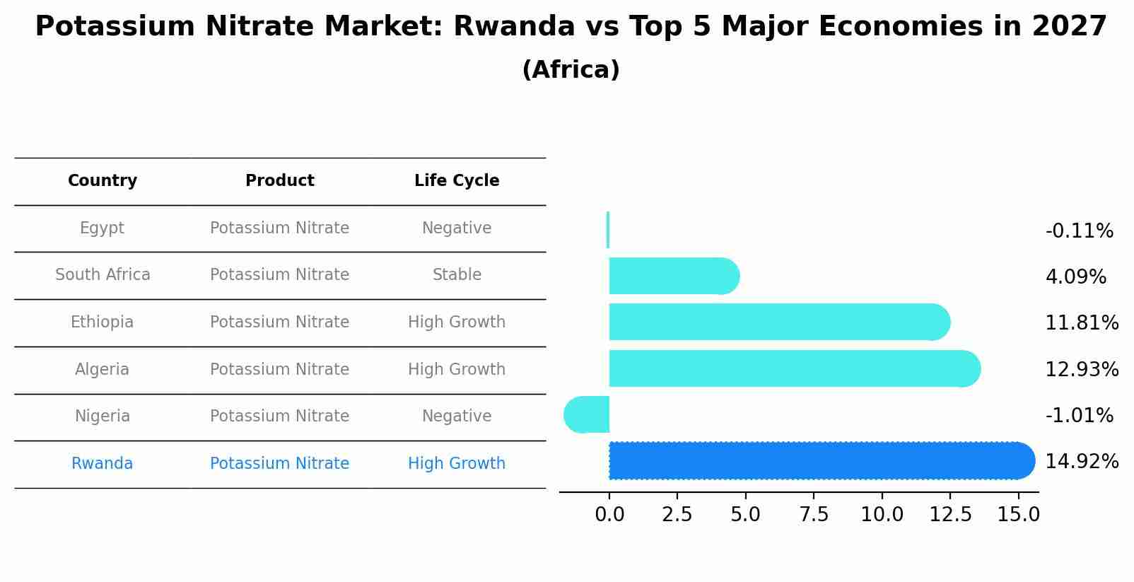 Potassium Nitrate Market: Rwanda vs Top 5 Major Economies in 2027 (Africa)