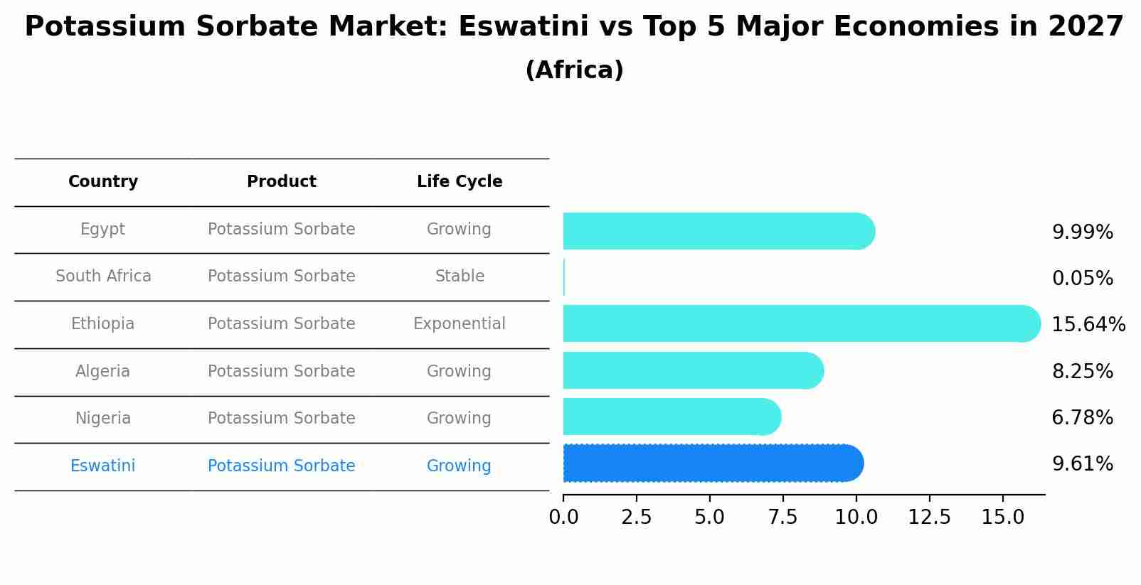 Potassium Sorbate Market: Eswatini vs Top 5 Major Economies in 2027 (Africa)