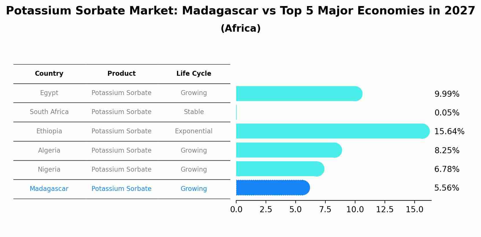 Potassium Sorbate Market: Madagascar vs Top 5 Major Economies in 2027 (Africa)