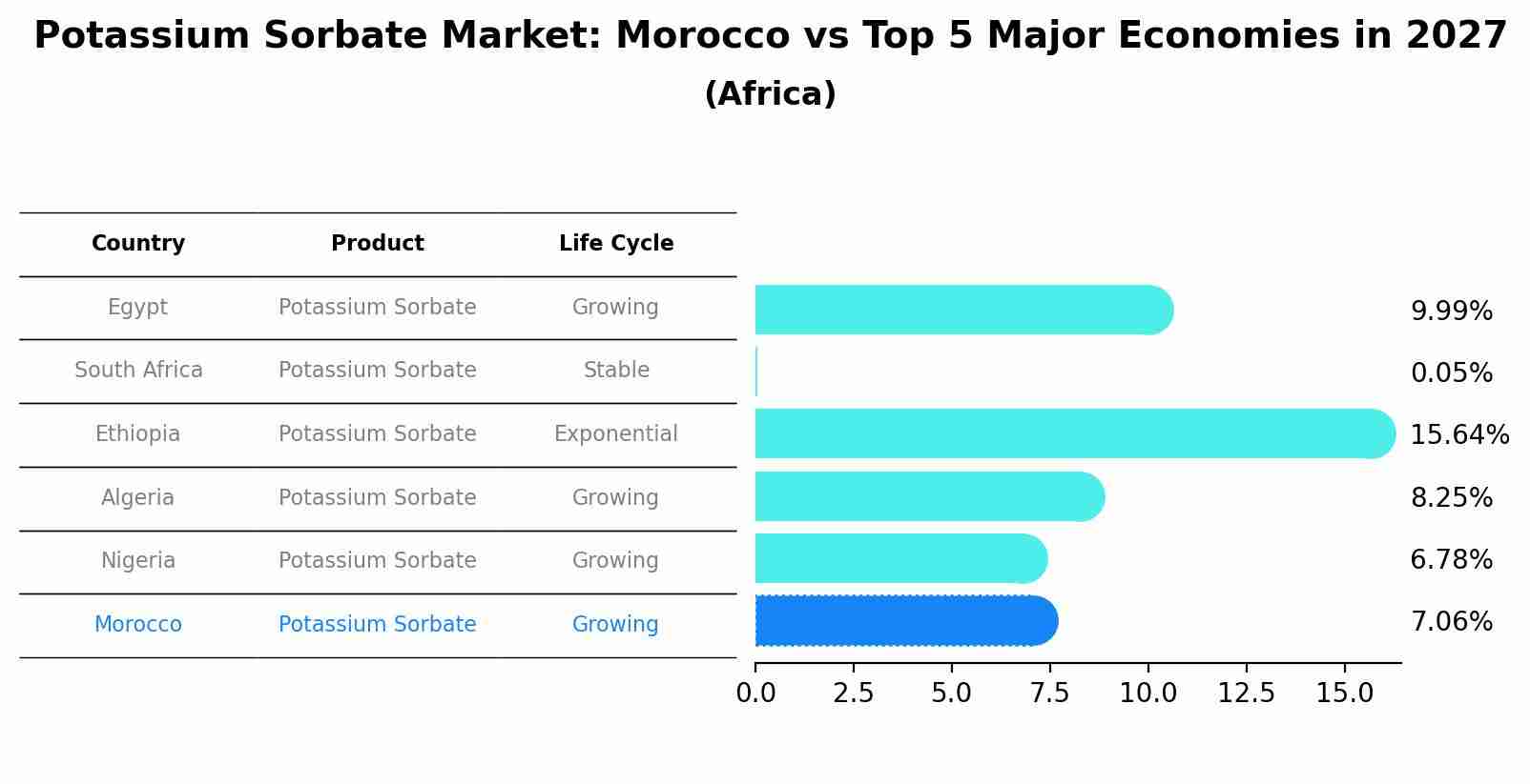 Potassium Sorbate Market: Morocco vs Top 5 Major Economies in 2027 (Africa)