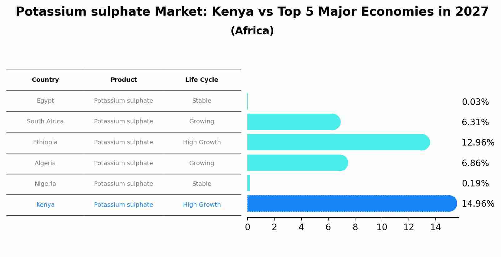 Potassium sulphate Market: Kenya vs Top 5 Major Economies in 2027 (Africa)
