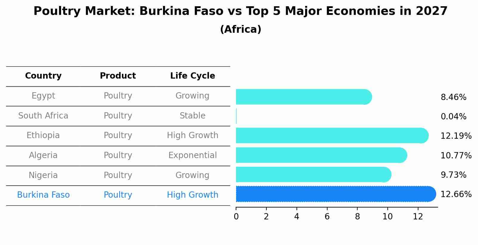 Poultry Market: Burkina Faso vs Top 5 Major Economies in 2027 (Africa)