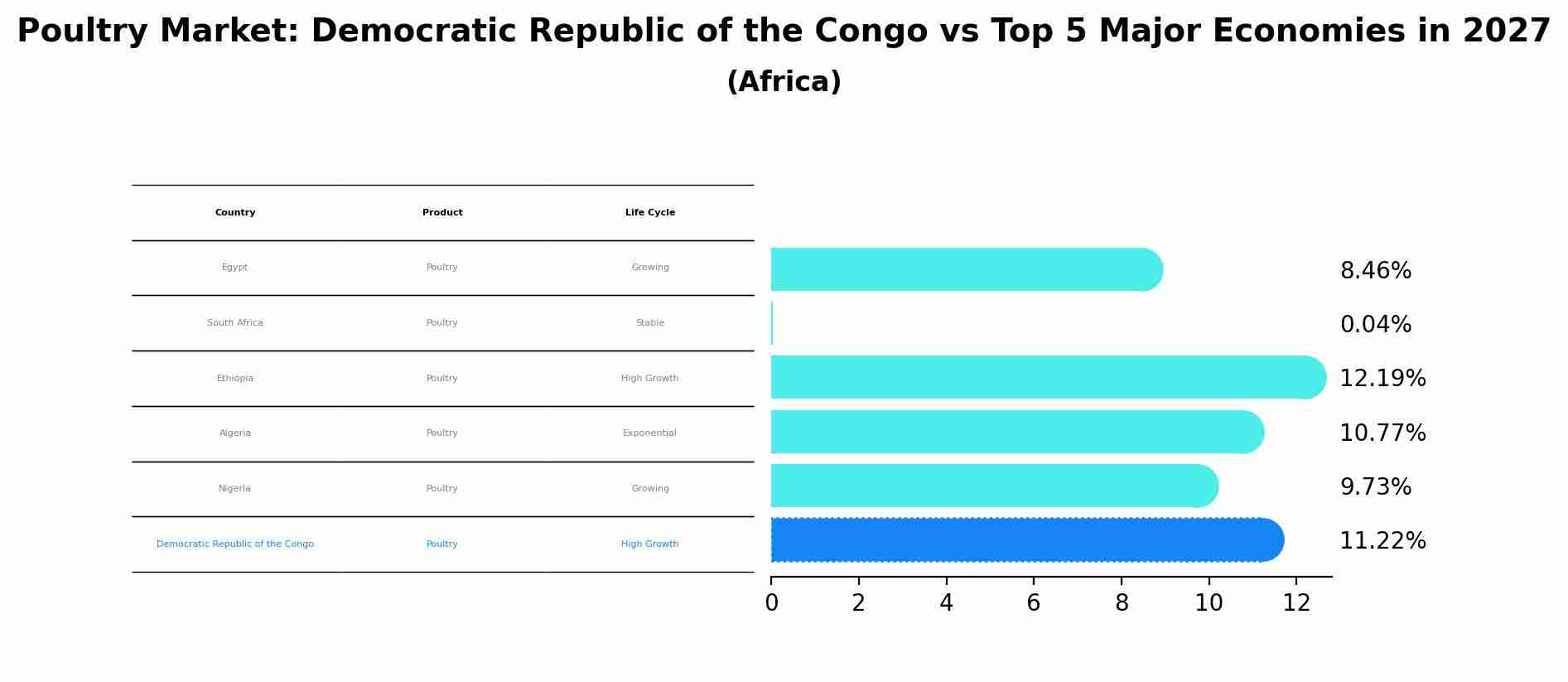 Poultry Market: Democratic Republic of the Congo vs Top 5 Major Economies in 2027 (Africa)