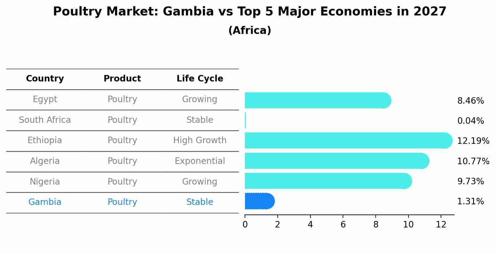 Poultry Market: Gambia vs Top 5 Major Economies in 2027 (Africa)