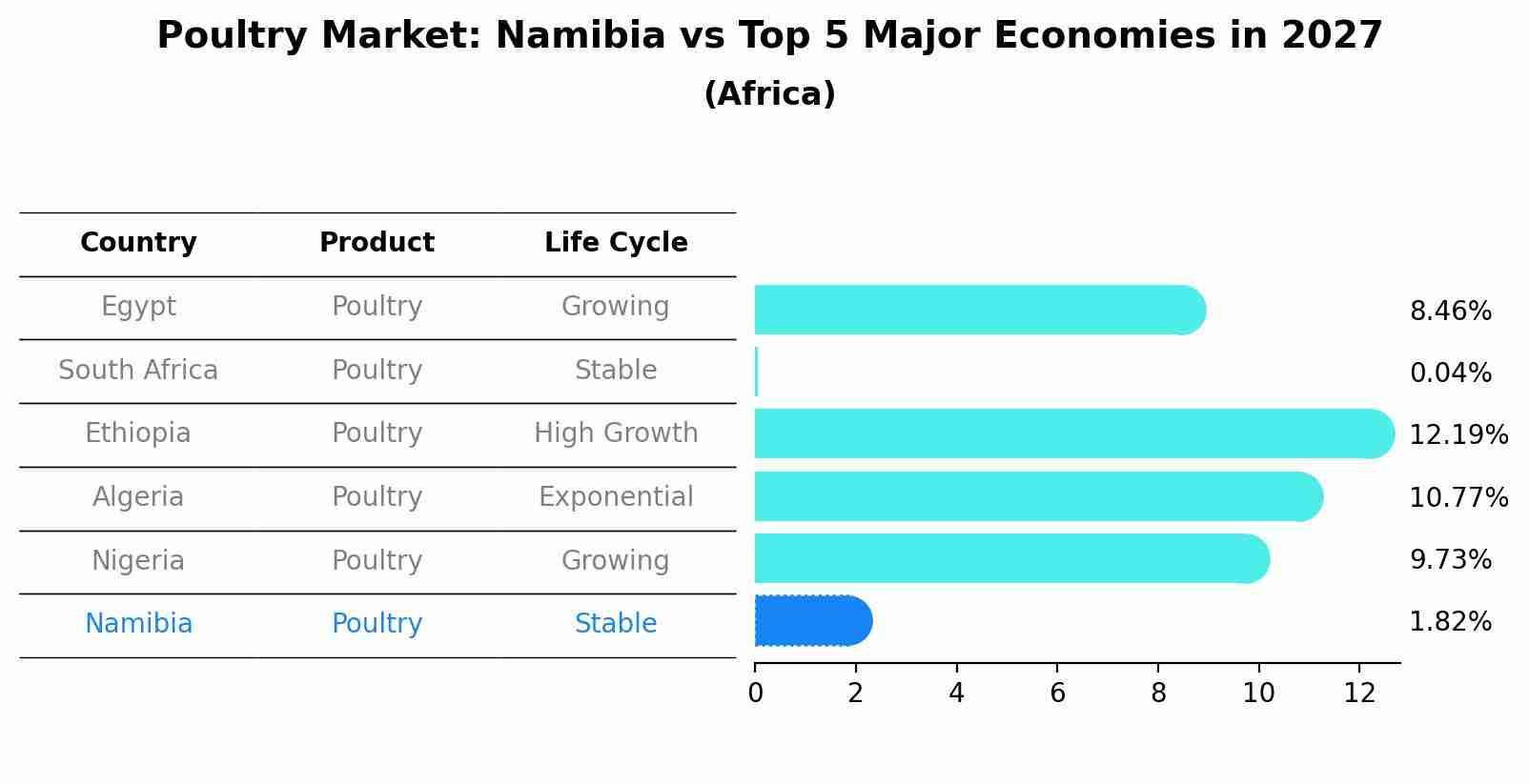 Poultry Market: Namibia vs Top 5 Major Economies in 2027 (Africa)