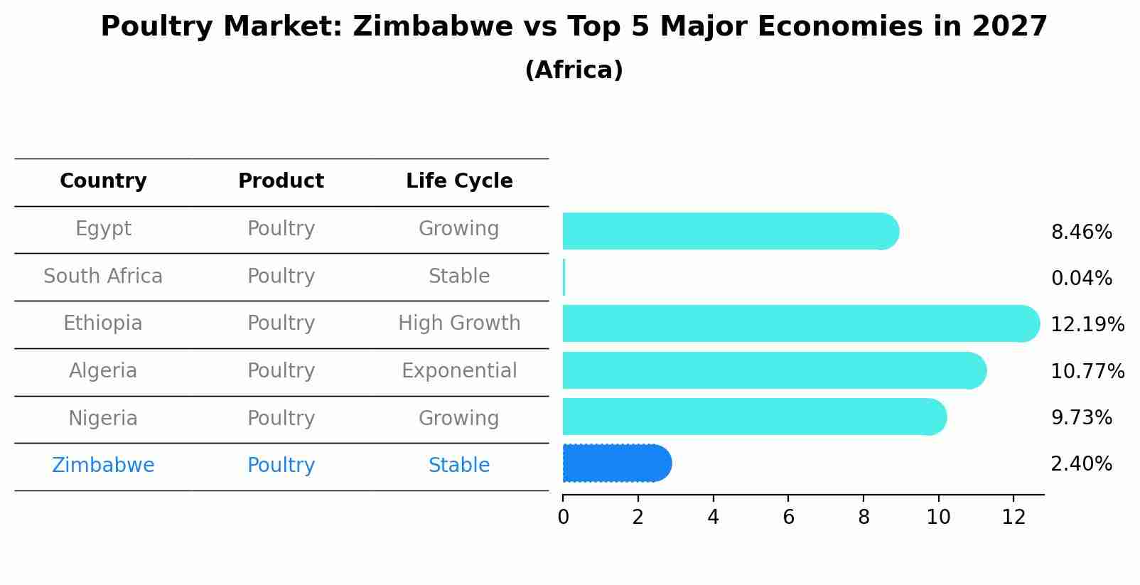 Poultry Market: Zimbabwe vs Top 5 Major Economies in 2027 (Africa)