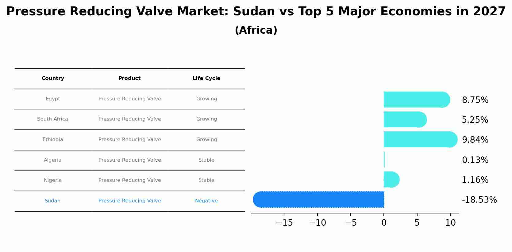 Pressure Reducing Valve Market: Sudan vs Top 5 Major Economies in 2027 (Africa)