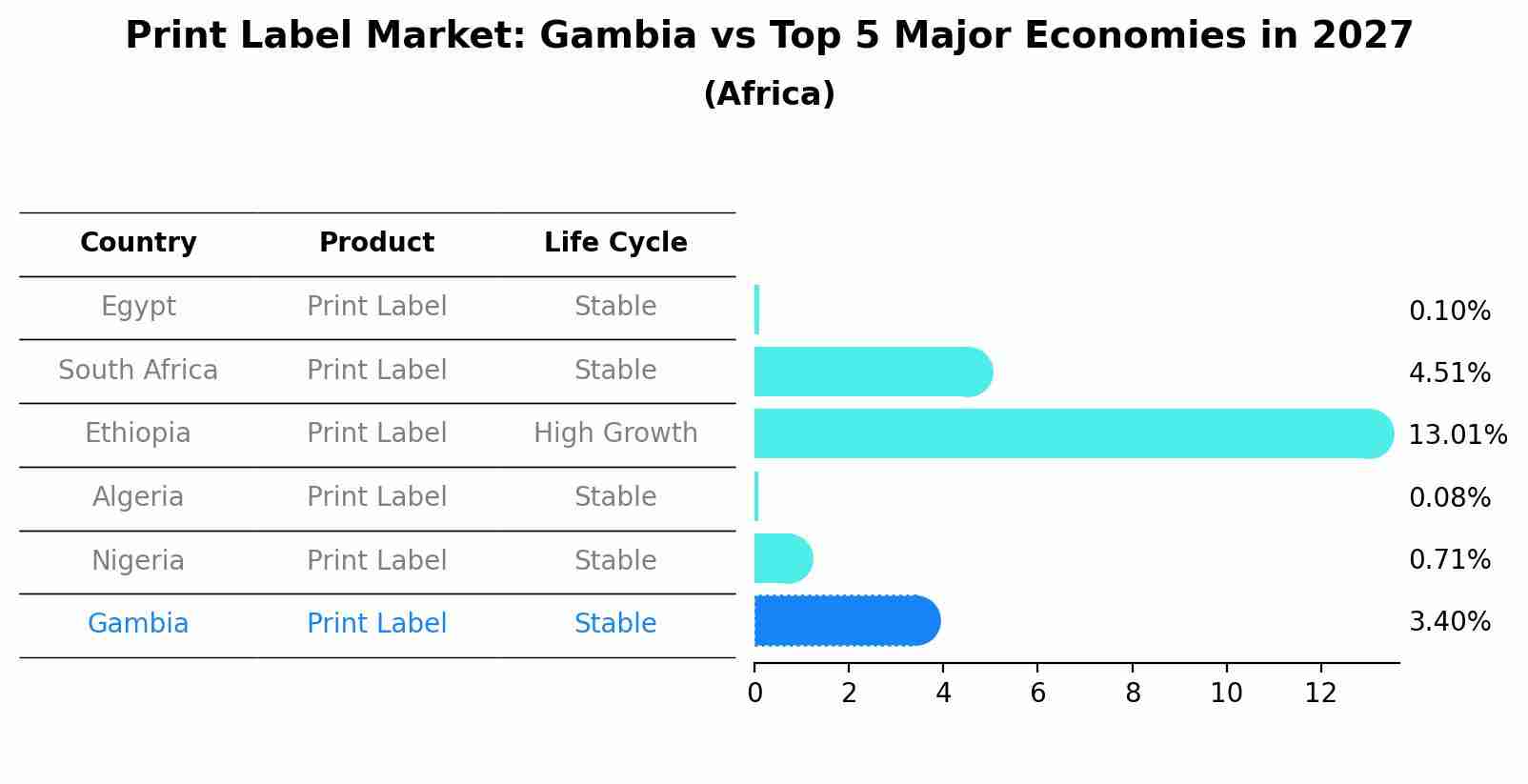Print Label Market: Gambia vs Top 5 Major Economies in 2027 (Africa)