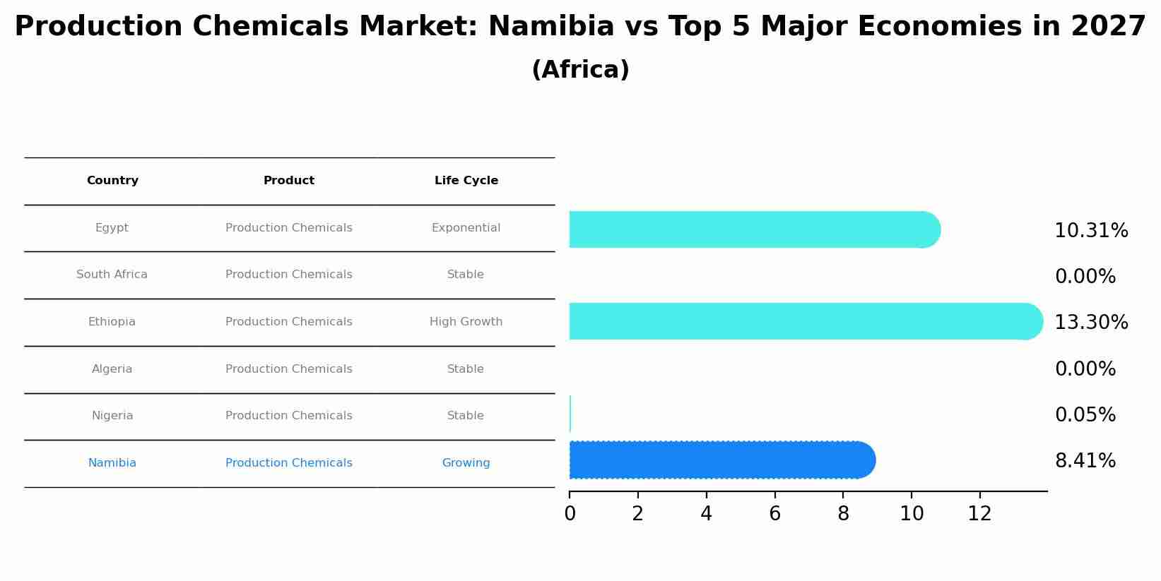 Production Chemicals Market: Namibia vs Top 5 Major Economies in 2027 (Africa)