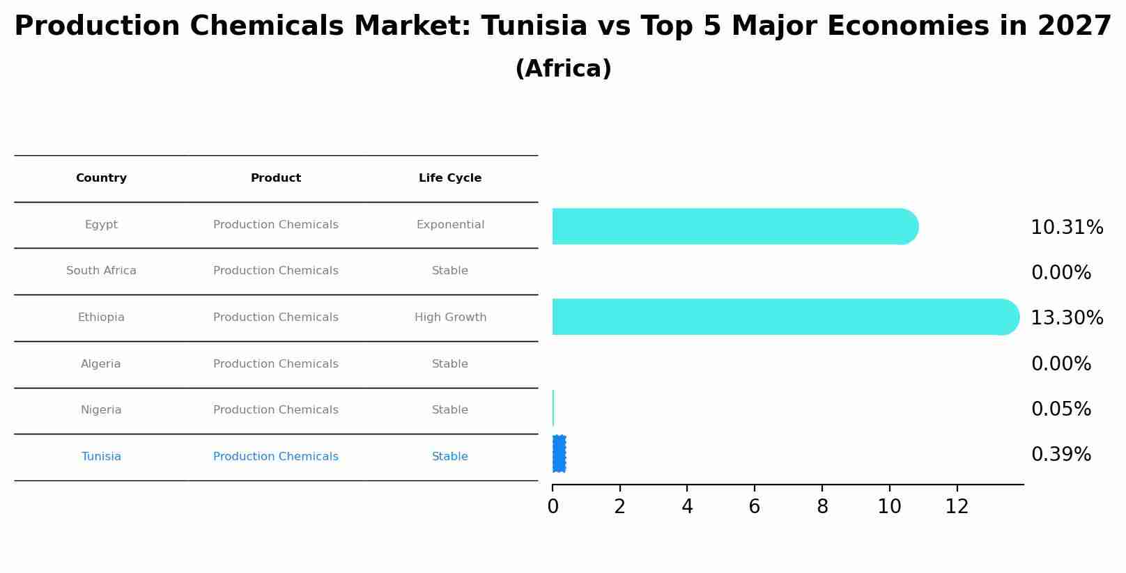 Production Chemicals Market: Tunisia vs Top 5 Major Economies in 2027 (Africa)