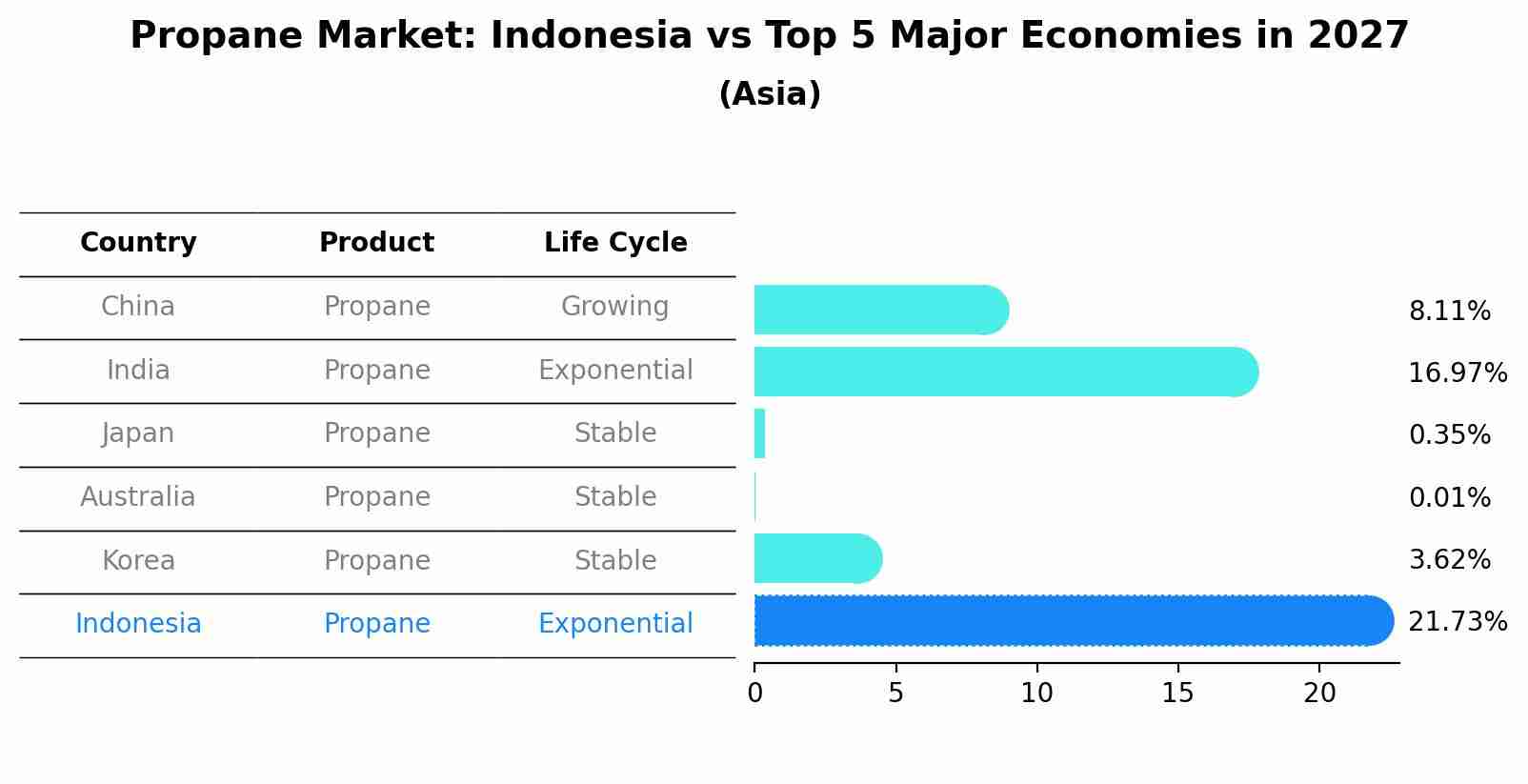 Propane Market: Indonesia vs Top 5 Major Economies in 2027 (Asia)