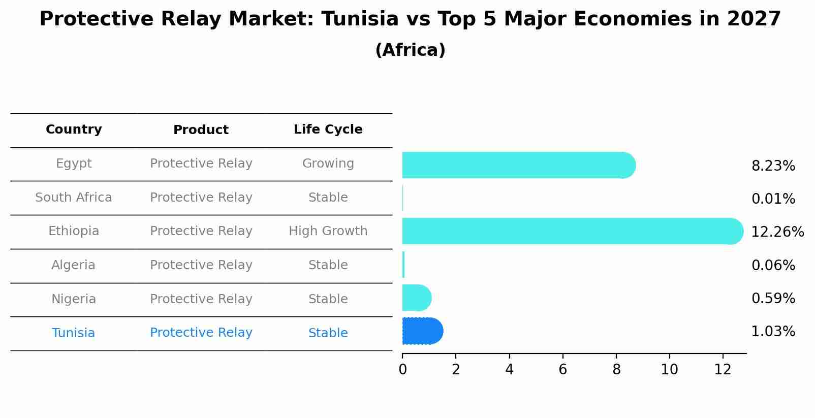 Protective Relay Market: Tunisia vs Top 5 Major Economies in 2027 (Africa)