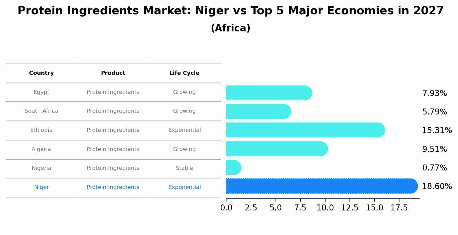 Protein Ingredients Market: Niger vs Top 5 Major Economies in 2027 (Africa)