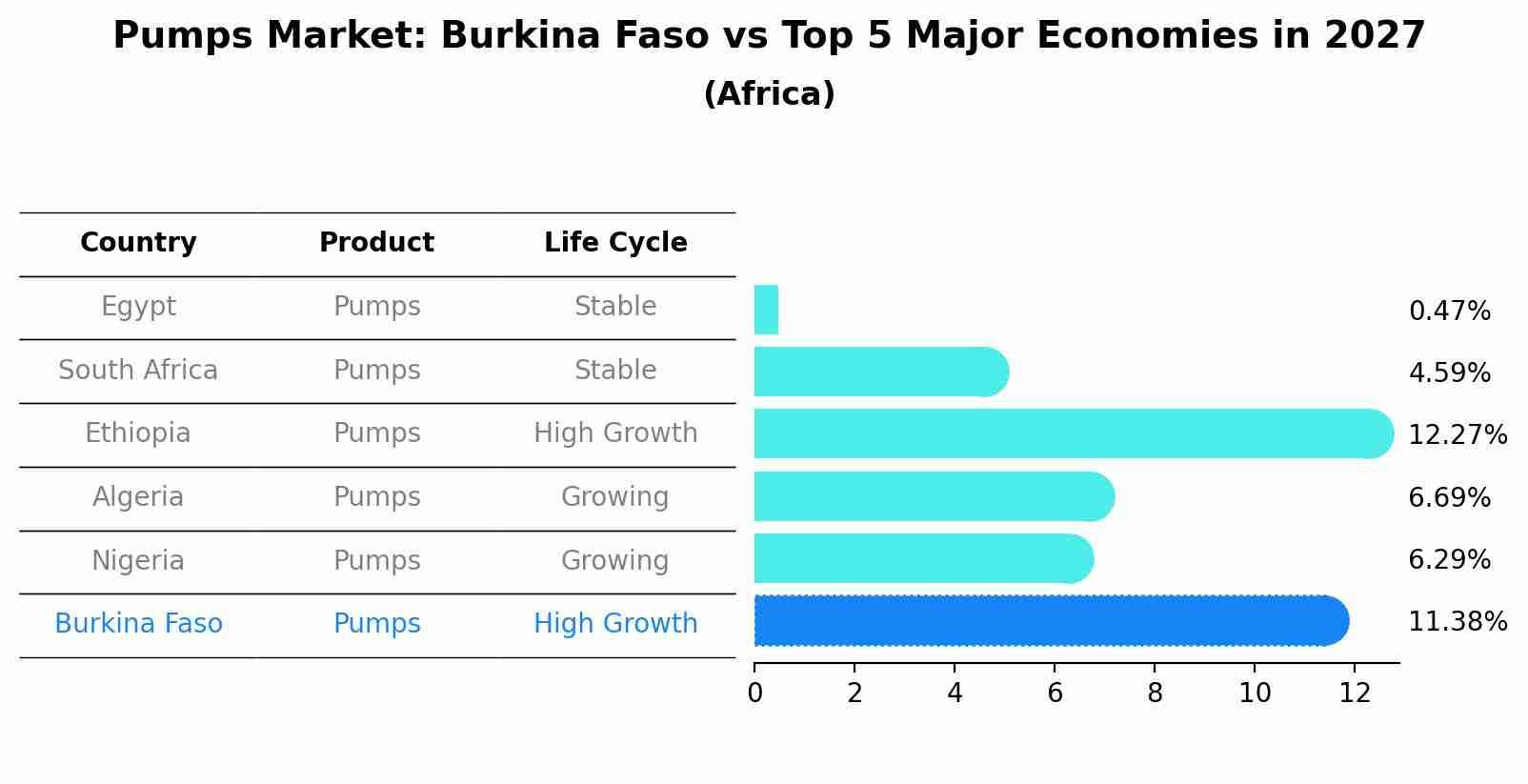 Pumps Market: Burkina Faso vs Top 5 Major Economies in 2027 (Africa)
