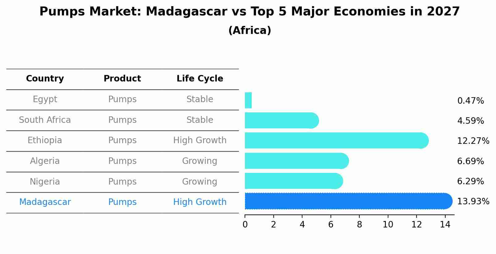Pumps Market: Madagascar vs Top 5 Major Economies in 2027 (Africa)