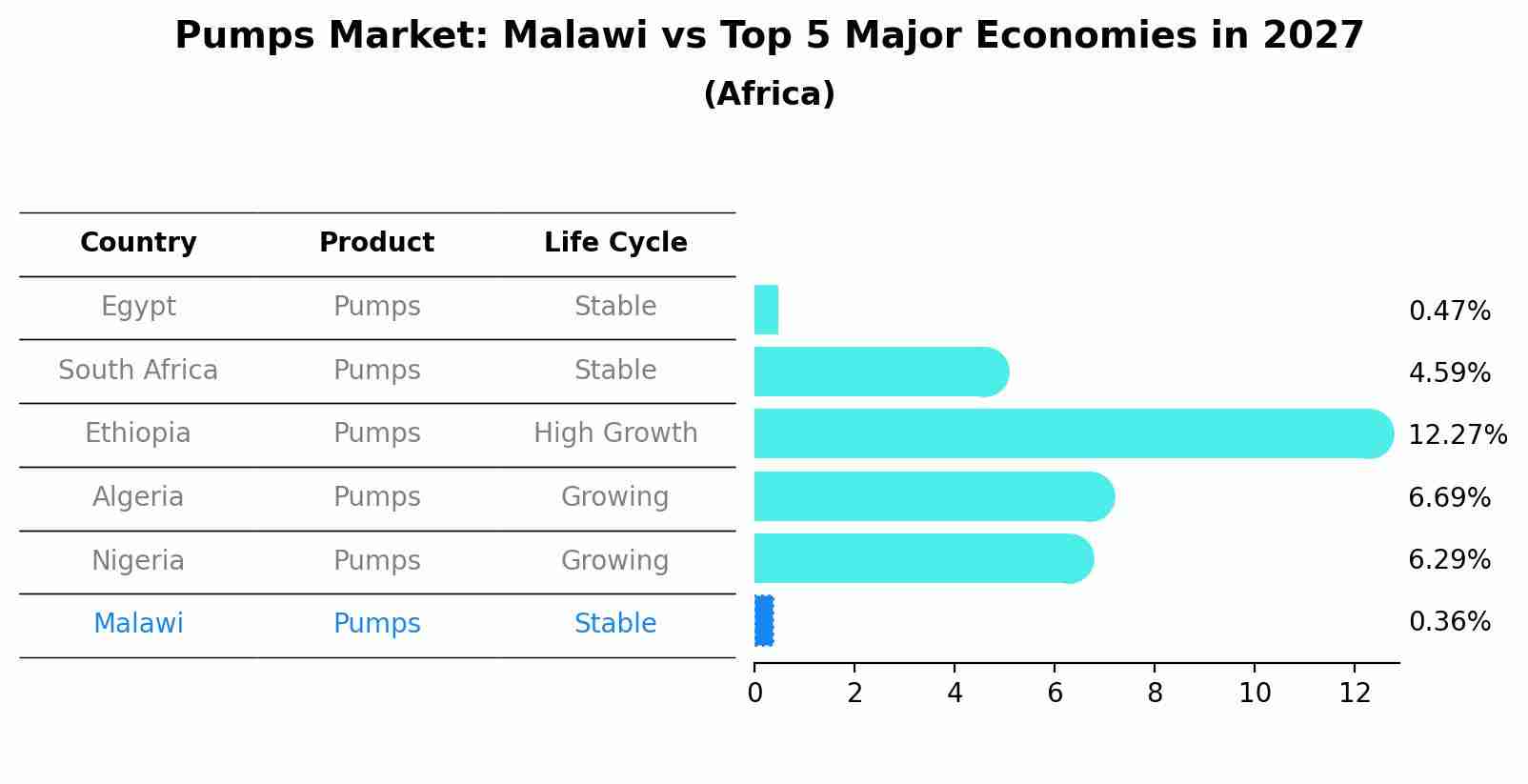 Pumps Market: Malawi vs Top 5 Major Economies in 2027 (Africa)