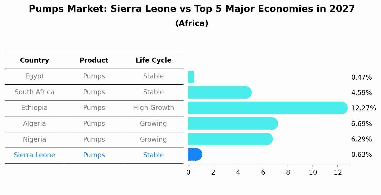 Pumps Market: Sierra Leone vs Top 5 Major Economies in 2027 (Africa)