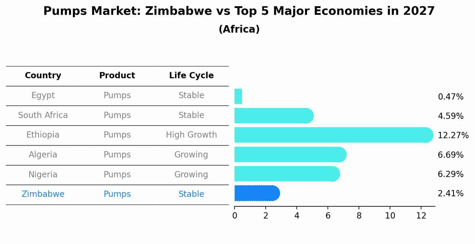 Pumps Market: Zimbabwe vs Top 5 Major Economies in 2027 (Africa)