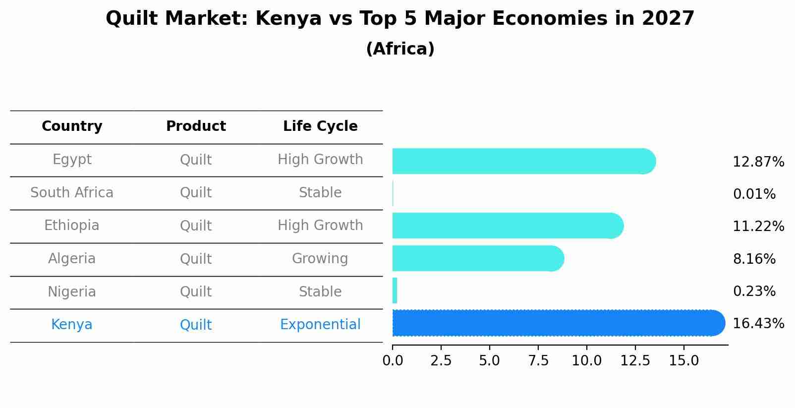 Quilt Market: Kenya vs Top 5 Major Economies in 2027 (Africa)