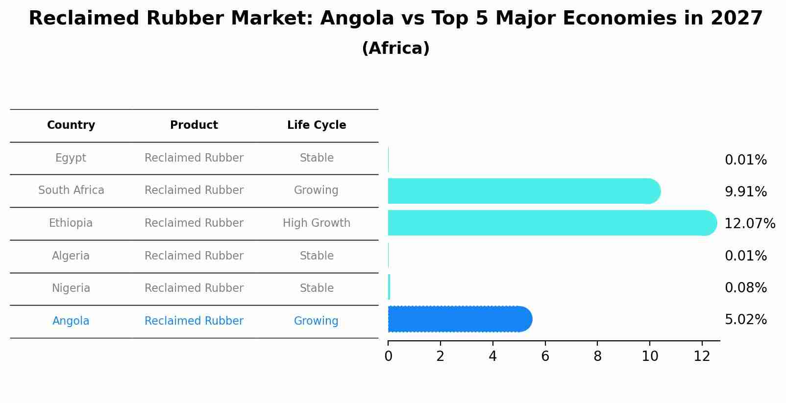 Reclaimed Rubber Market: Angola vs Top 5 Major Economies in 2027 (Africa)