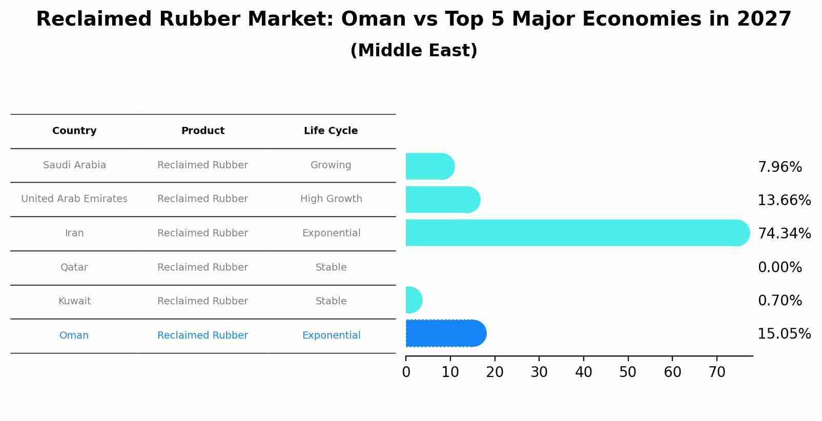 Reclaimed Rubber Market: Oman vs Top 5 Major Economies in 2027 (Middle East)