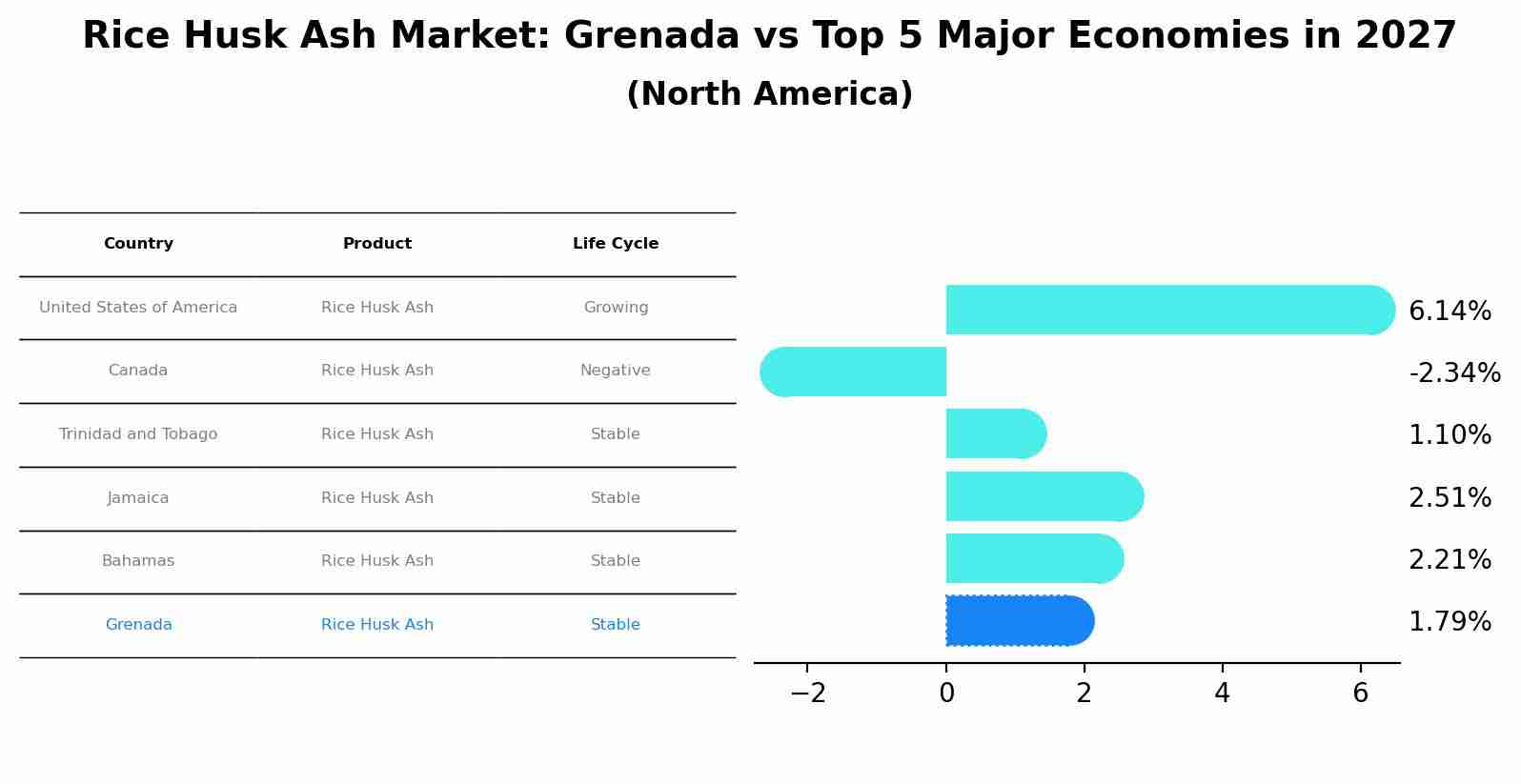Rice Husk Ash Market: Grenada vs Top 5 Major Economies in 2027 (North America)