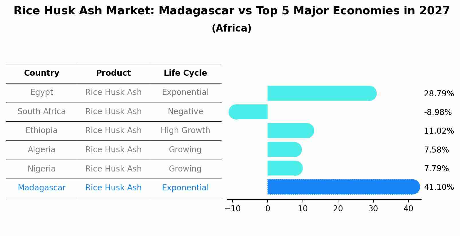 Rice Husk Ash Market: Madagascar vs Top 5 Major Economies in 2027 (Africa)