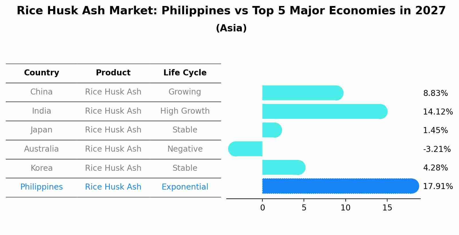 Rice Husk Ash Market: Philippines vs Top 5 Major Economies in 2027 (Asia)
