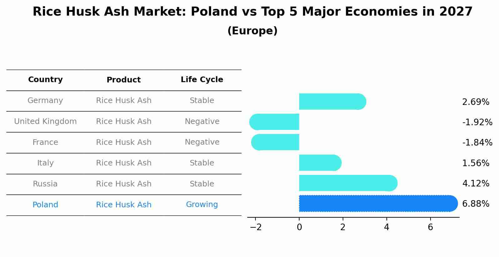 Rice Husk Ash Market: Poland vs Top 5 Major Economies in 2027 (Europe)