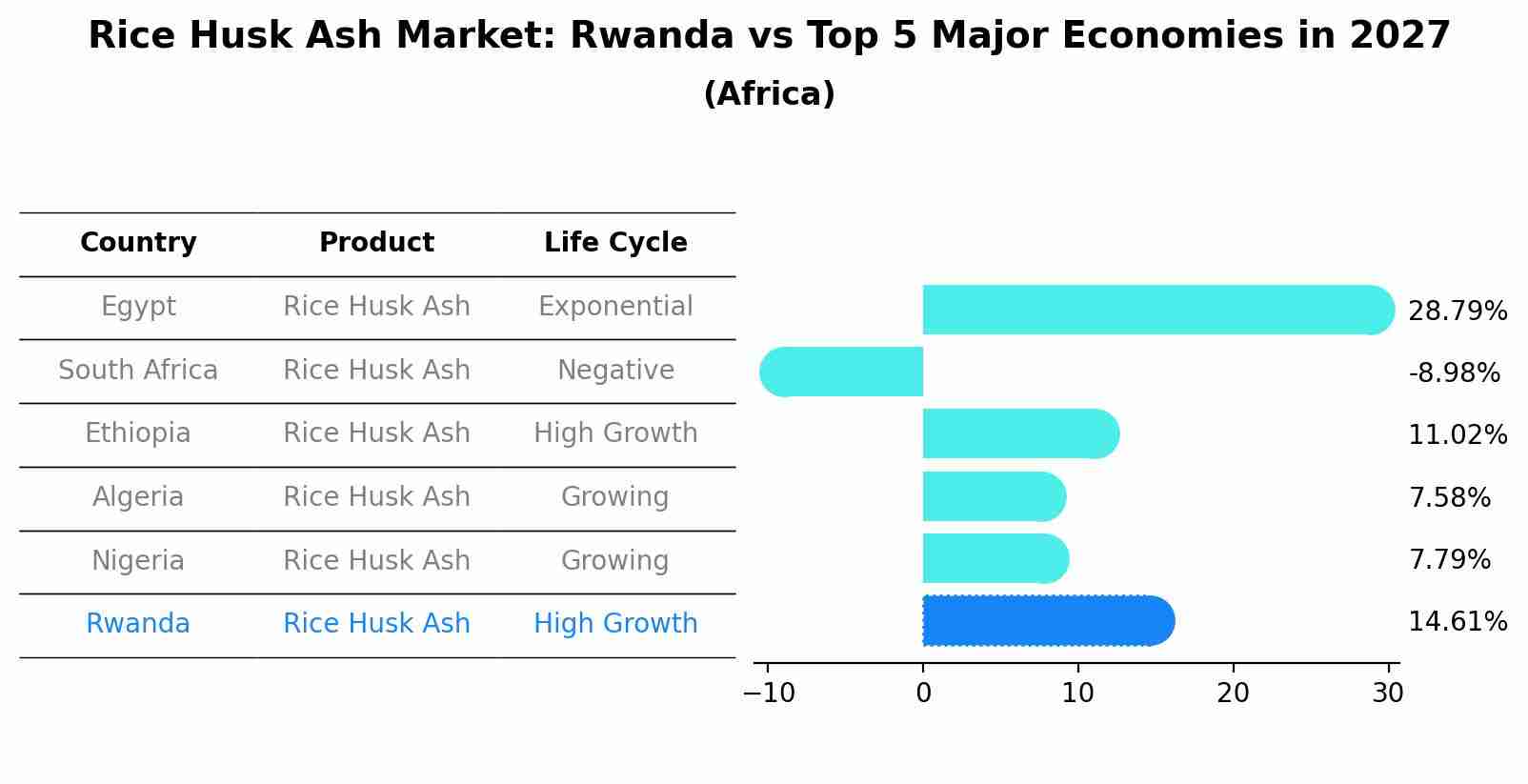 Rice Husk Ash Market: Rwanda vs Top 5 Major Economies in 2027 (Africa)