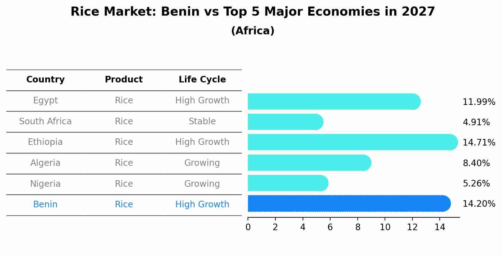 Rice Market: Benin vs Top 5 Major Economies in 2027 (Africa)