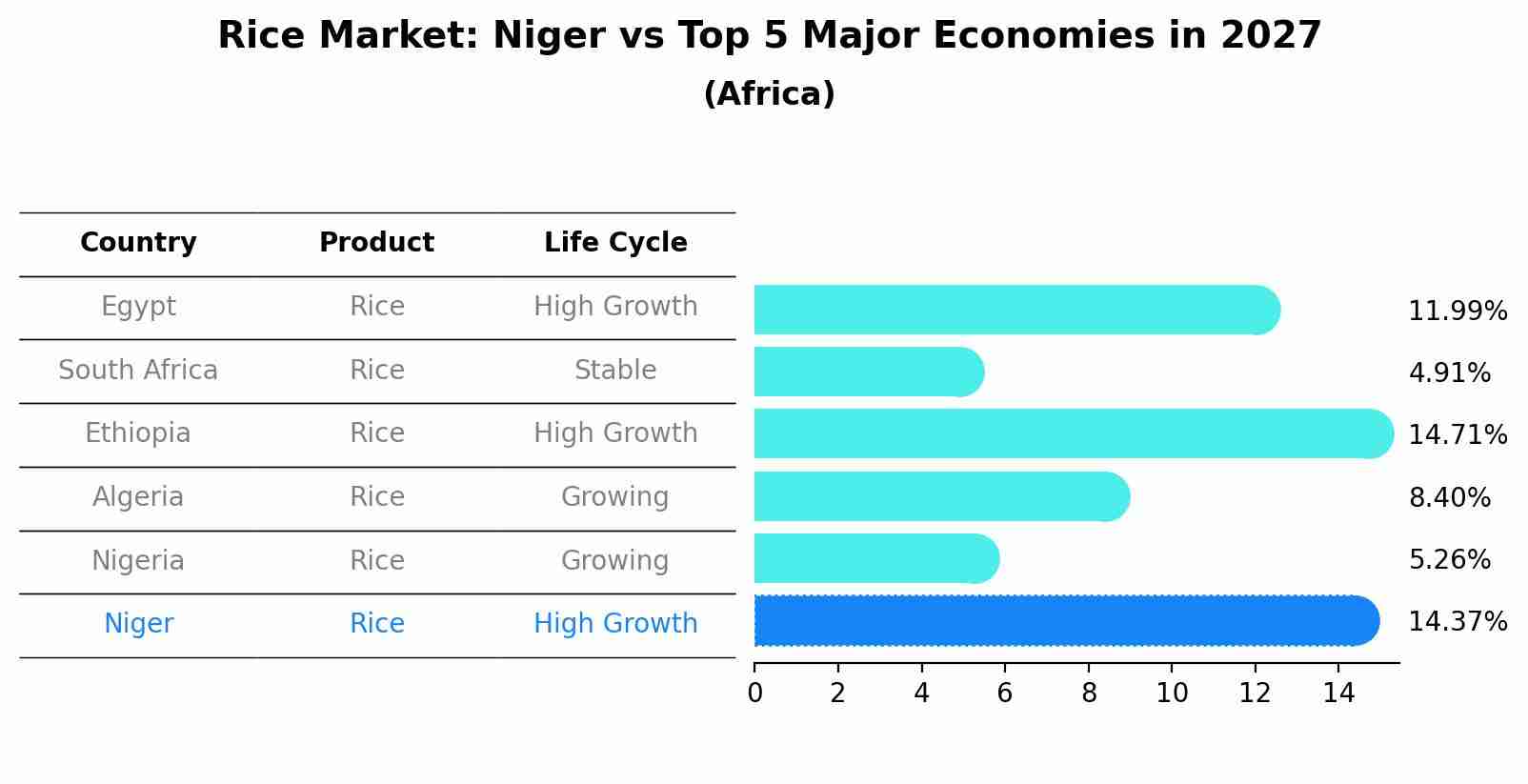 Rice Market: Niger vs Top 5 Major Economies in 2027 (Africa)